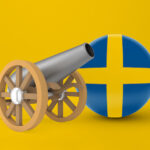 Svensk flagga och kanon